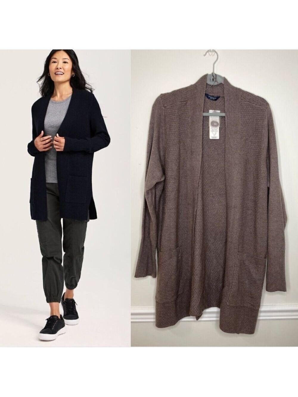 NWT Denver Hays Novelty Stitch Open Waffle Cardigan XXL
